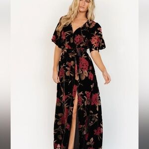Baltic Born Uma Maxi Merlot/Black Floral